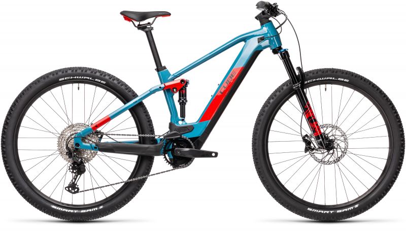 Электровелосипед Cube STEREO HYBRID 120 RACE 625 Голубо-красный Электровелосипед Cube STEREO HYBRID 120 RACE 625 Голубо-красный